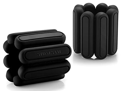 STONESAM Wrist & Ankle Weight for Women-Set of 2 (1lb) - color: ink black