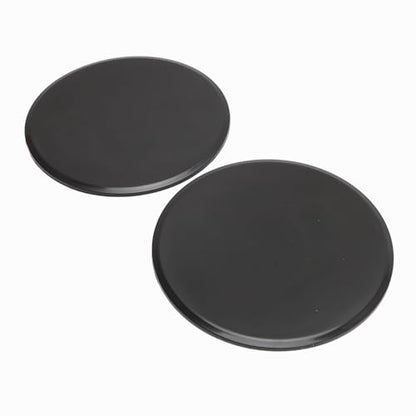 Exercise Core Sliders Dual Sided Discs for Full Body Workout Portable Abdominal Strength Trainer for Home Gym Travel 2pcs (Black)