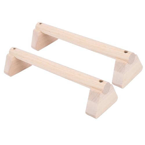 Wooden Parallettes Push Up Bars, Anti Slip Handstand Bars, Handstand Trainer Push Up Handles for Strength Training and Calisthenics, Home Workout Equipment