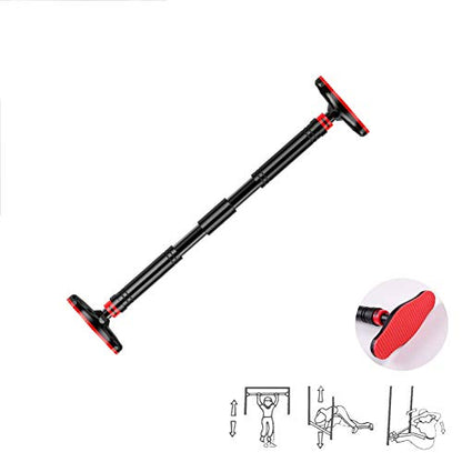 Doorway Pull Up Bar No Screws, Adjustable Width Chin Up Bar with Safety Lock & Anti-Slip Mat for Home Gym Exercise Fitness Strength Training, Max Weight Up to 350Kg - size: A90~130CM