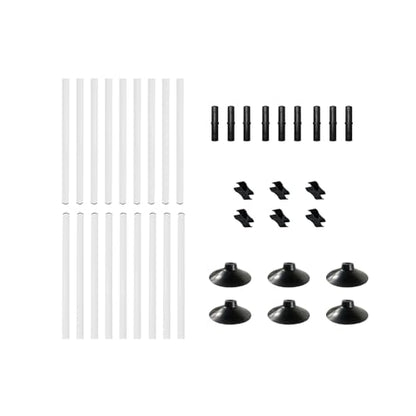 TNZMART 4.9 FT and 3.3 FT White Agility Poles Adjustable Hurdles for Soccer Football Speed Training Equipment Track and Field
