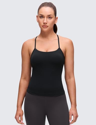 CRZ YOGA Butterluxe Y Back Tank Tops - color: Black, size: Large