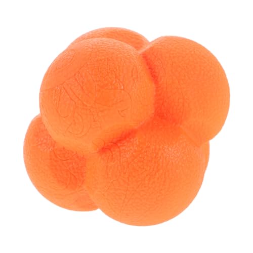 Cabilock Hexagonal Reaction Training Ball 7cm Orange Sports Reaction Ball for Hand-Eye Coordination and Agility Speed Reflex Training Baseball Basketball Equipment