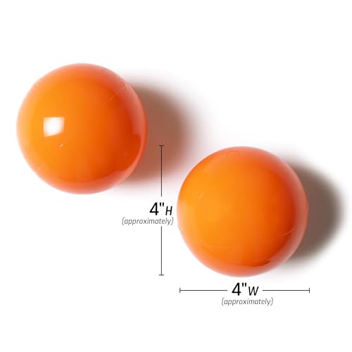 Yoga Massage Ball Smooth Ball – 4 inches Adjustable Firmness Massage Roller Balls for Back, Neck & Floor Therapy – Gentle Deep Muscle Relief for Sensitive Soft Tissue (red) - color: Red