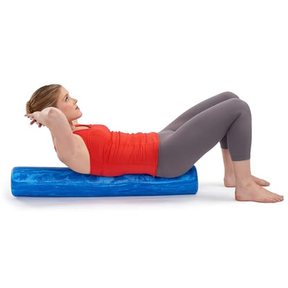 OPTP PRO-Roller Soft Density Foam Roller – Low Density Soft Foam Roller for Physical Therapy, Pilates, Yoga Foam Roll Exercises, and Muscle Recovery- Blue 36" x 6" - color: Blue 36" X 6"