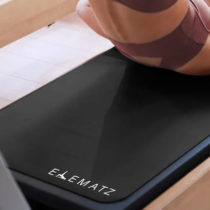 Premium Pilates Reformer Mat - Machine Washable Suede & Natural Rubber - Non-Slip, Hygienic Carriage Cover for Pilates Sessions - color: Black