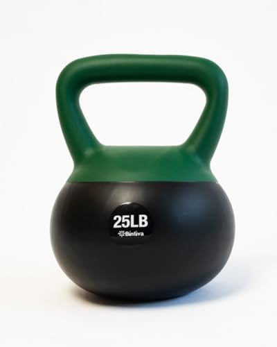 bintiva Soft Kettlebells - Sea and Iron Sand Filled Weights for Women and Men - Color Coded Kettle Bell Sets - color: 25 LBs