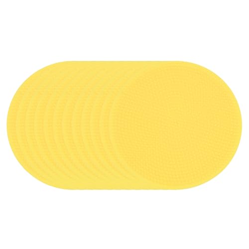 PATIKIL Spot Markers, Non-Slip Floor Dots Agility Markers Flat Field Cones Poly Dots - color: Yellow