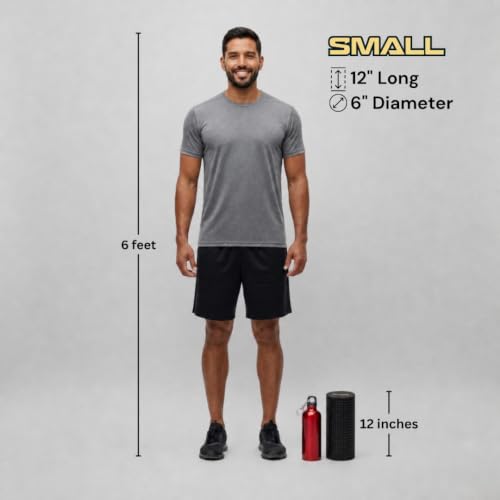 Fitizen Foam Roller – Muscle Massage Rehab Stiff Back Pain Physical Therapy Deep Tissue Firm Exercise Equipment Home Gym Stress Yoga Pilates for The Fit Citizen by FitNation - style: Small - 12 x 6 Inches