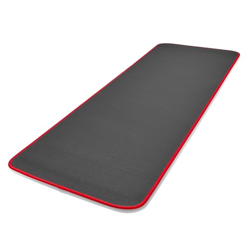 adidas 10mm Extra Thick Training Mat with Carrying Strap and Non-Slip Textured Base - Cushioned Workout Mat for Home Gym, Floor Workouts, and Intense Exercises - Portable and Durable