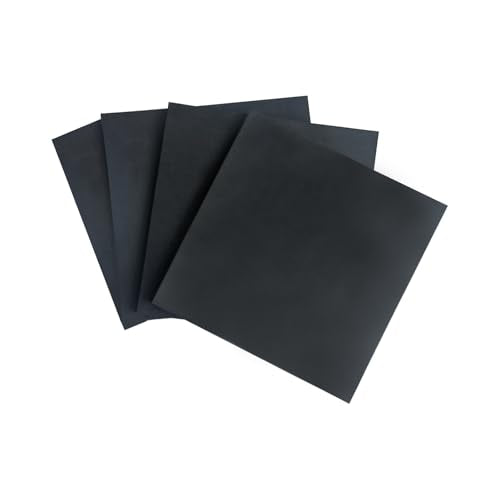 4 Pieces Anti Vibration Pads 1/4 in Thick X 4 in X 4 in Neoprene - size: 4in X 4in X 1/4in, style: No adhesive,Rubber