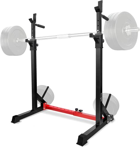 Yes4All Squat Rack for Home Gym, Adjustable Barbell Stand Rack, Multi-Function Weight Lifting, Dip Bar Station, Bench Press Rack Stand, Weight Plate Storage - Capacity Up to 600LBS - color: Squat Rack - 500 lbs