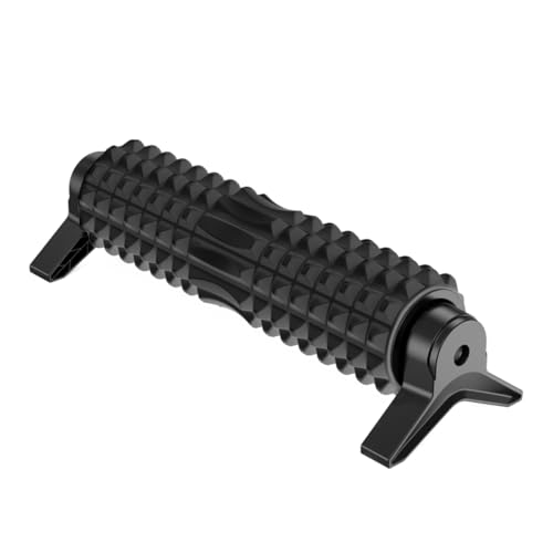New Upgrade Bracket Foam Roller with Stand for Back Leg Pain, 21 Inch Firm Deep Tissue Muscle Massager for Sore Muscles (Black) - color: Black