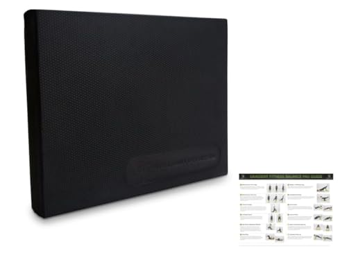 Balance Pad Foam Board Stability Cushion Exercise Trainer for Balance, Stretching, Physical Therapy, Mobility, Rehabilitation and Core Strength Training - color: Black