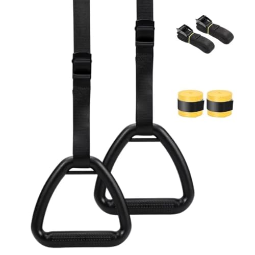 Gymnastic Rings Adjustable Strap Non-Slip Strength Training Ring Home Exercise Pull-up Handle Rings Gym Accessories(1M)