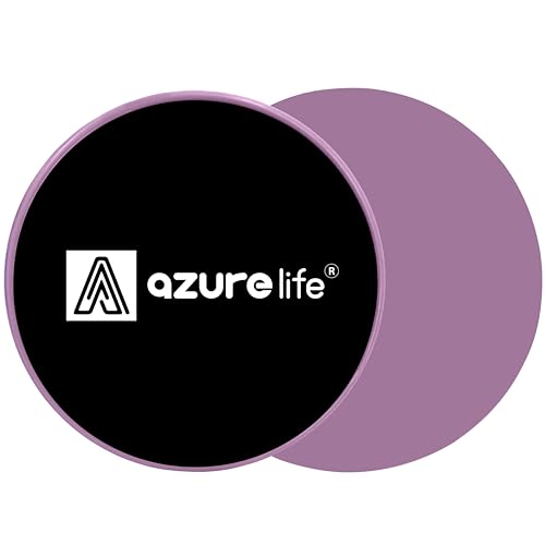 Exercise Core Sliders, Dual Sided Exercise Gliding Discs Use on Carpet or Hardwood Floors, Light and Portable, Perfect for Abdominal&Core Workouts - color: Purple