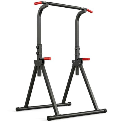 Foldable Chin Up Stand Stand Strength Training Tower, Multifunctional Double Bar, 6 Adjustable Height Settings, Suitable for Home Gym, Up to 440 lbs