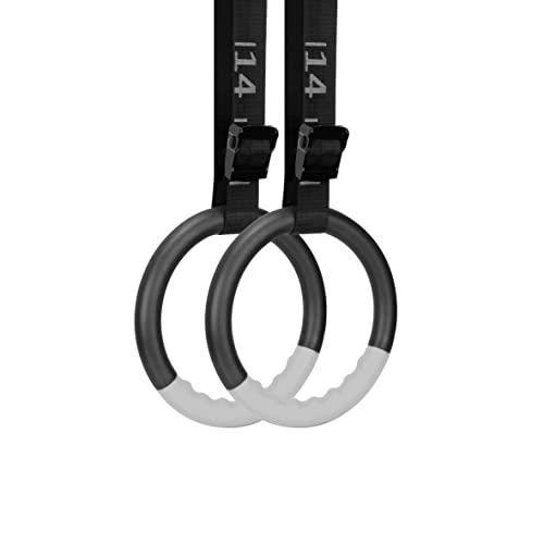 Gymnastic Rings with 15 FT Adjustable Straps Non-Slip Gymnastics Rings Pull Up Workout Rings for Home Gym Exercise, Training