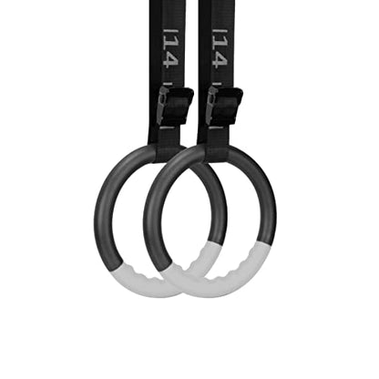 Gymnastic Rings with 15 FT Adjustable Straps Non-Slip Gymnastics Rings Pull Up Workout Rings for Home Gym Exercise, Training