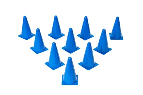 Pack of 10 Durable Numbered Cones for Dog Agility and Sport Training | Build Out Your Dog Agility Course with Cones