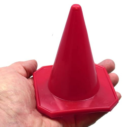 BlueDot Trading 4” Red Mini Plastic Traffic Cones | Set of 20 for Agility Training, RC Racing, Outdoor Activities, Sports Drills, Party Games