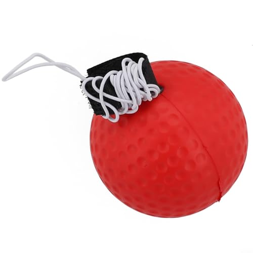 Boxing Reflex Ball with Headband, PU Speed Punching Bag for MMA Muay Thai Training, Reaction Time Agility Hand Eye Coordination Trainer, Lightweight Soft Fitness Equipment for Home Gym Workout(Red)