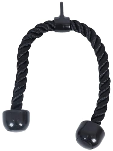 Fitvids Cable Attachment Set 800LB LoadCapacity Tricep Rope, Row Handle, StraightBar, V Bar Commercial Grade Cable MachineAccessories for Home Gym Workouts - size: 4-Piece Set-Charcoal