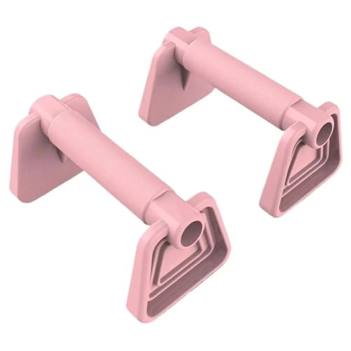 Push Up Bar Pushup Handles 1Pair Street Fitness Push Up Bar Thickened Handle PP Flatland Push-up Rack Pectoralis Major Stable Planche - color: Pink