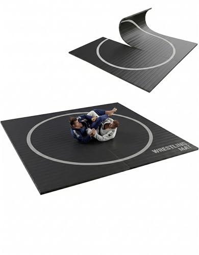 Professional Flexi-Roll Wrestling Mat – High-Density Shock Absorption for BJJ, Judo, MMA & Jiu Jitsu – Portable 1.2-Inch Thick Home Gym Training Flooring for Martial Arts & Yoga - size: NEW-10' X 10'
