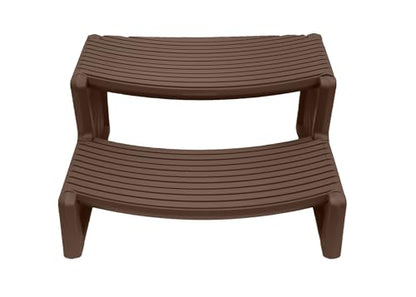 Confer Plastics Resin Multi Purpose Outdoor Non Slip Portable Spa and Hot Tub Handi-Step Deck Patio Steps Accessories, Espresso - color: Espresso