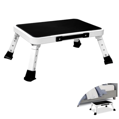 Metal Folding Step Stool for Adults, Heavy Duty Collapsible Step Stool with Non-Slip Platform, Folding Step Stools for Kitchen Home, 330 lbs Capacity