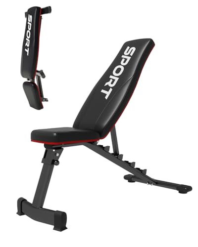 Garvee 8 in 1 Olympic Weight Bench Set with Leg Extension & Curl, Adjustable Bench Press Set with Rack, Preacher Curl Pad, Chest Fly，Lat Pulldown, Multi-Function Home Gym Strength Training Equipment