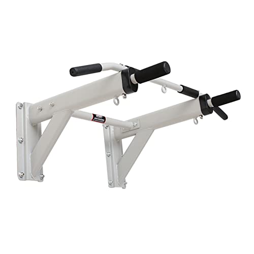 Heavy-duty Wall-mounted Horizontal Bar, Safe And Stable Pull-up Bar With Multifunctional Ring, Indoor And Outdoor Strength Training Equipment Load 500kg (White) - color: White