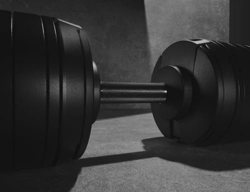 SMRTFT NUOBELL Adjustable Dumbbells 5–100 lb Set | Original NUOBELL | 26 Weights in 1 for Home Gym Strength Training | Steel-Knurled Handle | Space-Saving Dumbbell Set of 2 | 2-Year Warranty - color: Black
