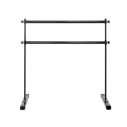 VEVOR Ballet Barre, 4 Ft Double Barre Bar for Home, Freestanding Portable Ballet Stretching Dance Bars, Height Adjustable Anti-Wobble Fitness Studio Equipment, for Pilates Balance Workout