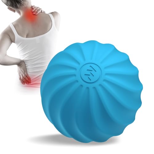 2.3" Mini Vibrating Massage Ball, 10-Speed Vibrating Foam Roller, Lacrosse Ball Massage Ball Therapy for Relieving Muscle Tension & Soreness, Vibrating Massage Roller for Plantar Fasciitis(Blue)