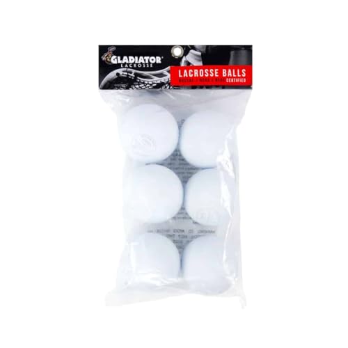 Gladiator Lacrosse Lacrosse Game Ball - color: White, size: 6 Balls
