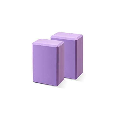 High Density EVA Foam Yoga Block 9" x 6" x 4" - color: 2PK Purple