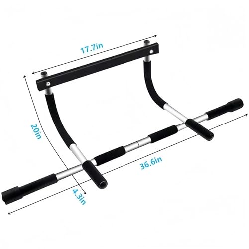 Doorway Pull Up Bar | Heavy-Duty Steel Multi-Function Fitness Chin Up Bar, Max Limit 330 lbs, Fits Standard Door Frames, No-Drill Design for Home Strength Training, Pull-ups and Push-ups
