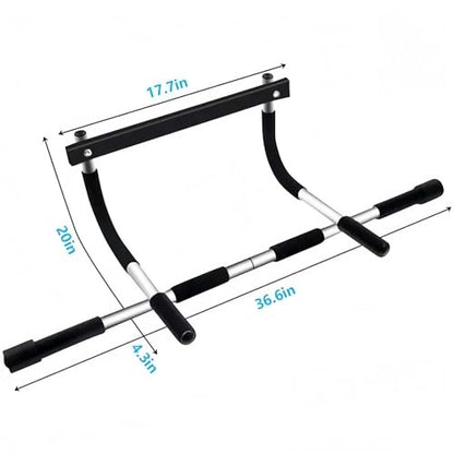 Doorway Pull Up Bar | Heavy-Duty Steel Multi-Function Fitness Chin Up Bar, Max Limit 330 lbs, Fits Standard Door Frames, No-Drill Design for Home Strength Training, Pull-ups and Push-ups