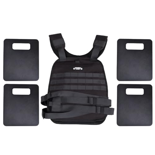 York Weighted Vest 20 lb Adjustable Resistance Training Vest for Strength Workouts, Cardio Conditioning, Walking, Running, Functional Fitness and Home Exercise