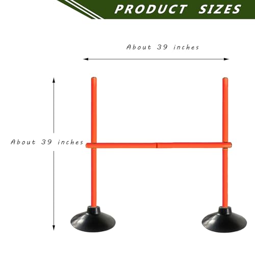 TNZMART 3.3 FT Agility Poles Adjustable Hurdles for Soccer Football Speed Training Equipment Track and Field - color: Orange, style: 3 groups