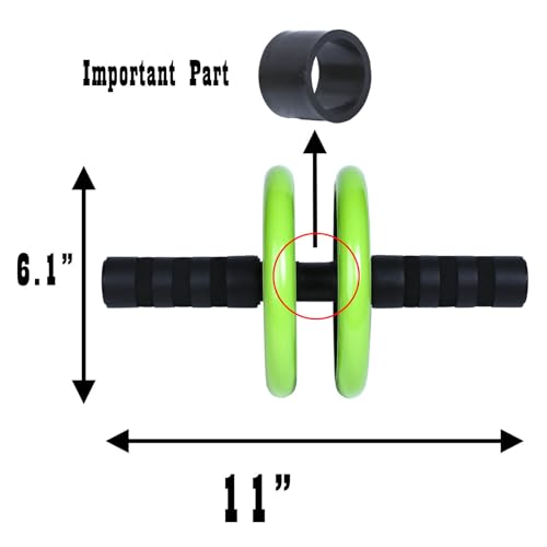 AB Wheel Roller, Exercise Abdominal Fitness Wheel, Work-out Strength-Training Roller, 11"W