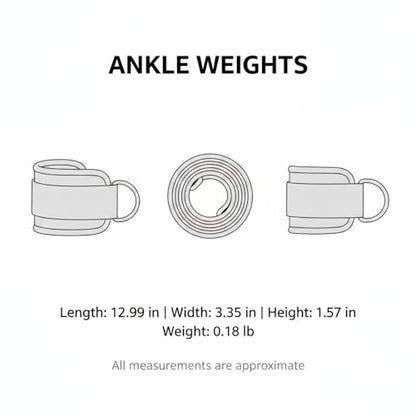 Ankle Weights with Soft Sponge Padding and Adjustable Hook and Loop Straps for Walking, Yoga, and Fitness (1 PC) - color: Black