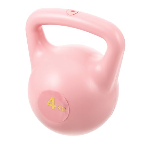Totority 4kg Pink Kettlebell with Dual Handle, Portable Water-fillable Fitness Training Kettle Bell for Women Home Strength Exercise and Yoga