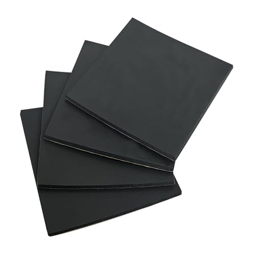 4 Pieces Adhesive Foam Padding 1/4 in Thick X 4 in X 4 in, Anti Vibration Pads, Closed Cell Foam Pads for Anti-Slip, Shock Absorption - size: 4in X 4in X 1/4in, style: With adhesive,Foam
