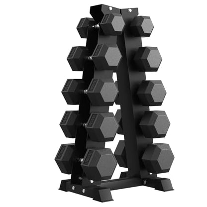 Hex Dumbbell Sets with Rack, 85-560lb Dumbbell Weight Set & Storage Rack - size: 390lb (20, 35, 40, 45, 55lb)x2& Rack