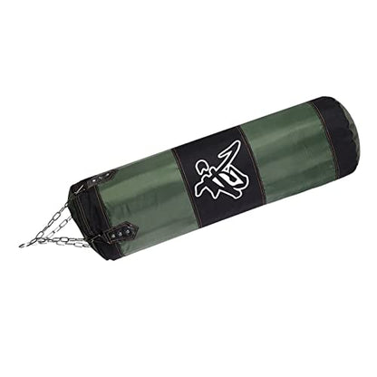 Empty Training Boxing Sandbag, Fitness Sandbags, Oxford Cloth Material, with Zipper, for Exercise(Green, 100cm)