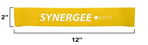 Synergee Mini Loop Bands – Resistance Bands for Home or Gym - color: b) Yellow 10 Pack