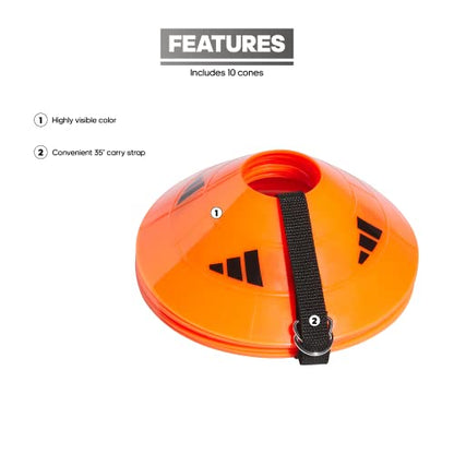 adidas Unisex-Adult Soccer Field Cones - Agility Drill Field Markers